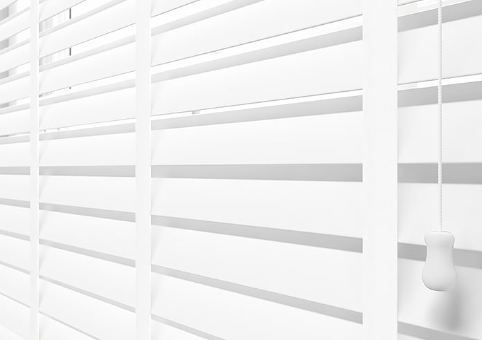 Ecowood Deluxe, Soft White Satin - Motorised Venetian Blind - Image 4